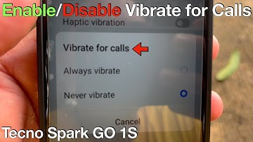 How to Enable or Disable Vibrate for Calls on Tecno Spark GO 1S