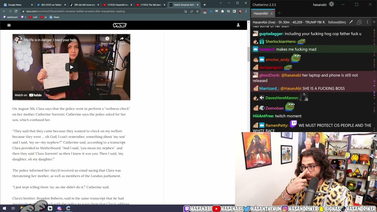 Hasan Reacts to Keffals Arrest and Swatting