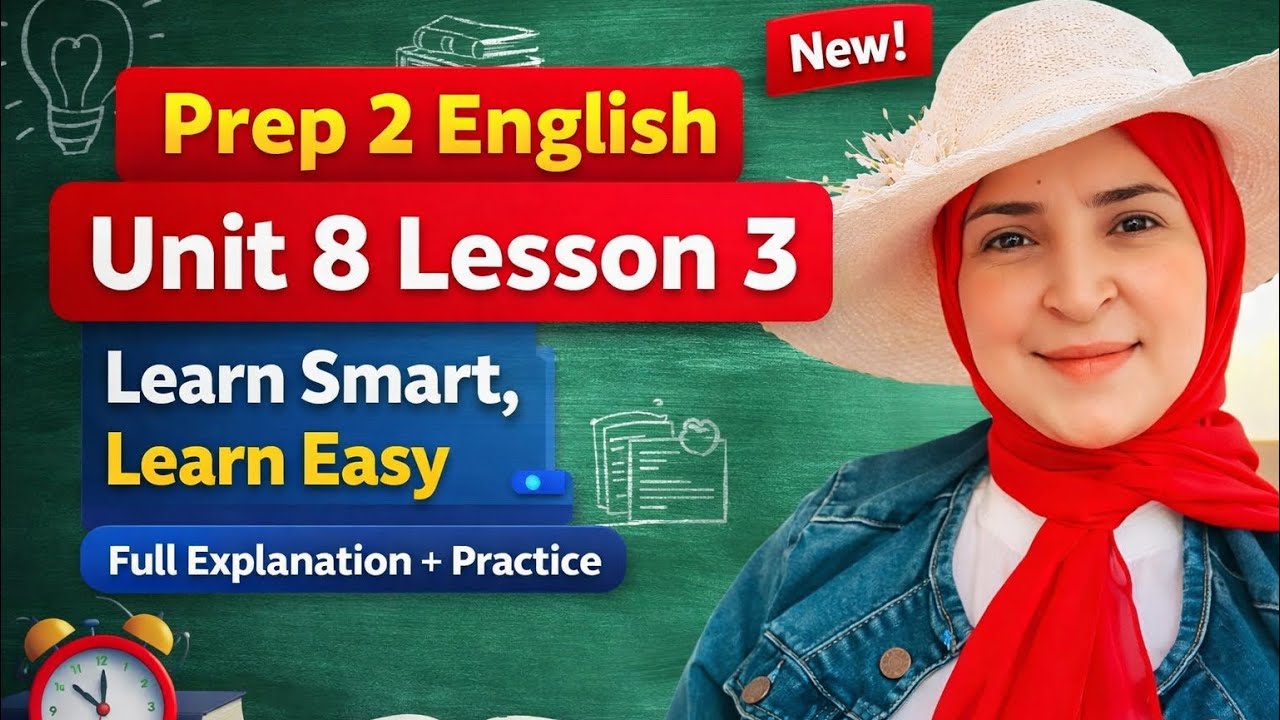 ذاكر بذكاء وبسهولة انجليزي تانية إعدادي | Prep 2 Unit 8 Lesson 3 - Learn Smart, Learn Easy (2026)