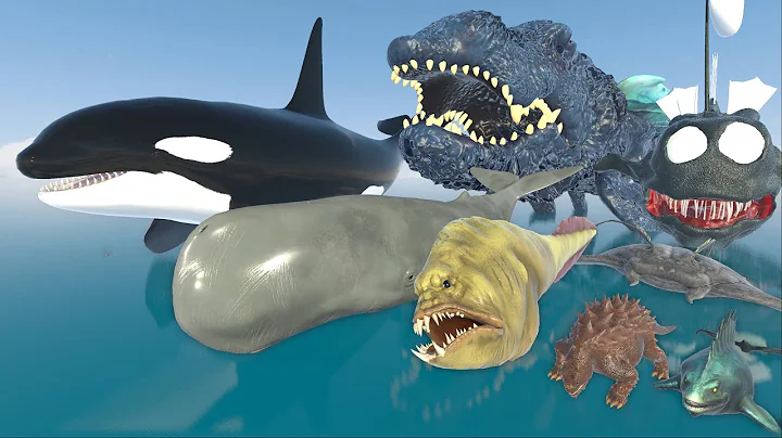 Mythical Sea Monster Size Comparison 3D Animation | Aircraft Killer Whale, Colossal Whale Vs SCP-169
