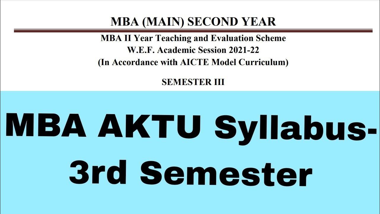 mba aktu syllabus 2023-24, mba aktu 3rd semester syllabus, 3rd semester