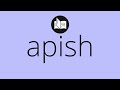 What apish means  meaning of apish  apish meaning  apish definition