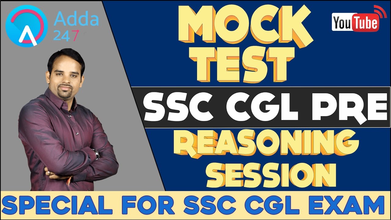 SSC CGL PRE MOCK TEST OF REASONING YouTube