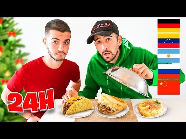 24 HORAS COMIENDO COMIDA DE TODOS LOS PAISES CON MI PRIMO !! - ElChurches