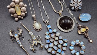 DISCOVER MOONSTONE: Gemstone of the SOLAR ECLIPSE Antique & Vintage Jewelry Collection #eclipse