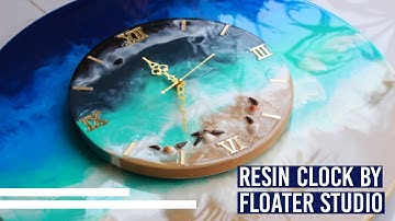 How To Make Resin and Wood Clock I Epoxy wood Resin Clock I Ocean Clock I Sea Clock