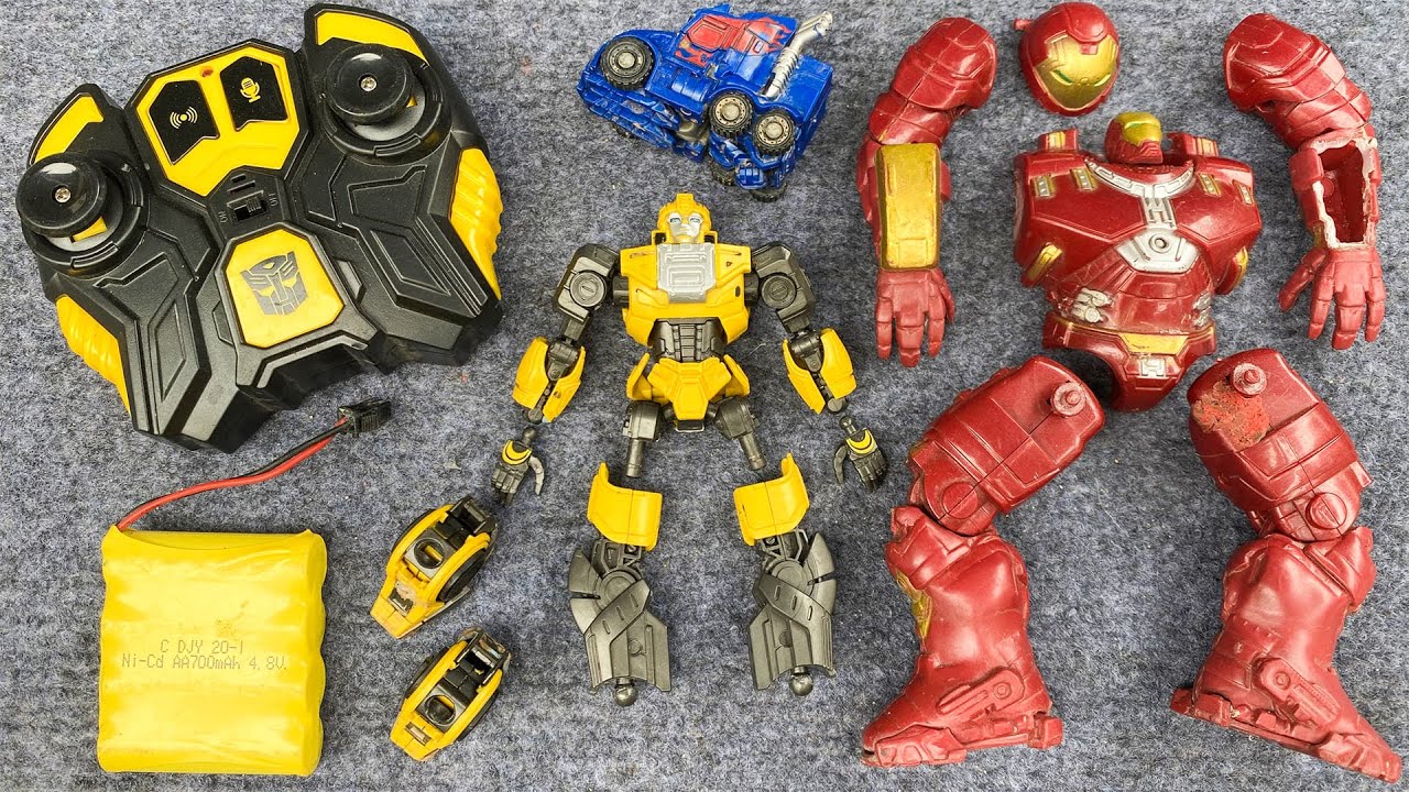 Transformers Adventure Optimus Prime Leader VS Iron Man Hulkbuster | Stop Motion Build