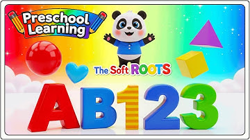 Preschool Learning activities for 3 year olds at home | Learn ABC Phonics Shapes Numbers Colors 🌈