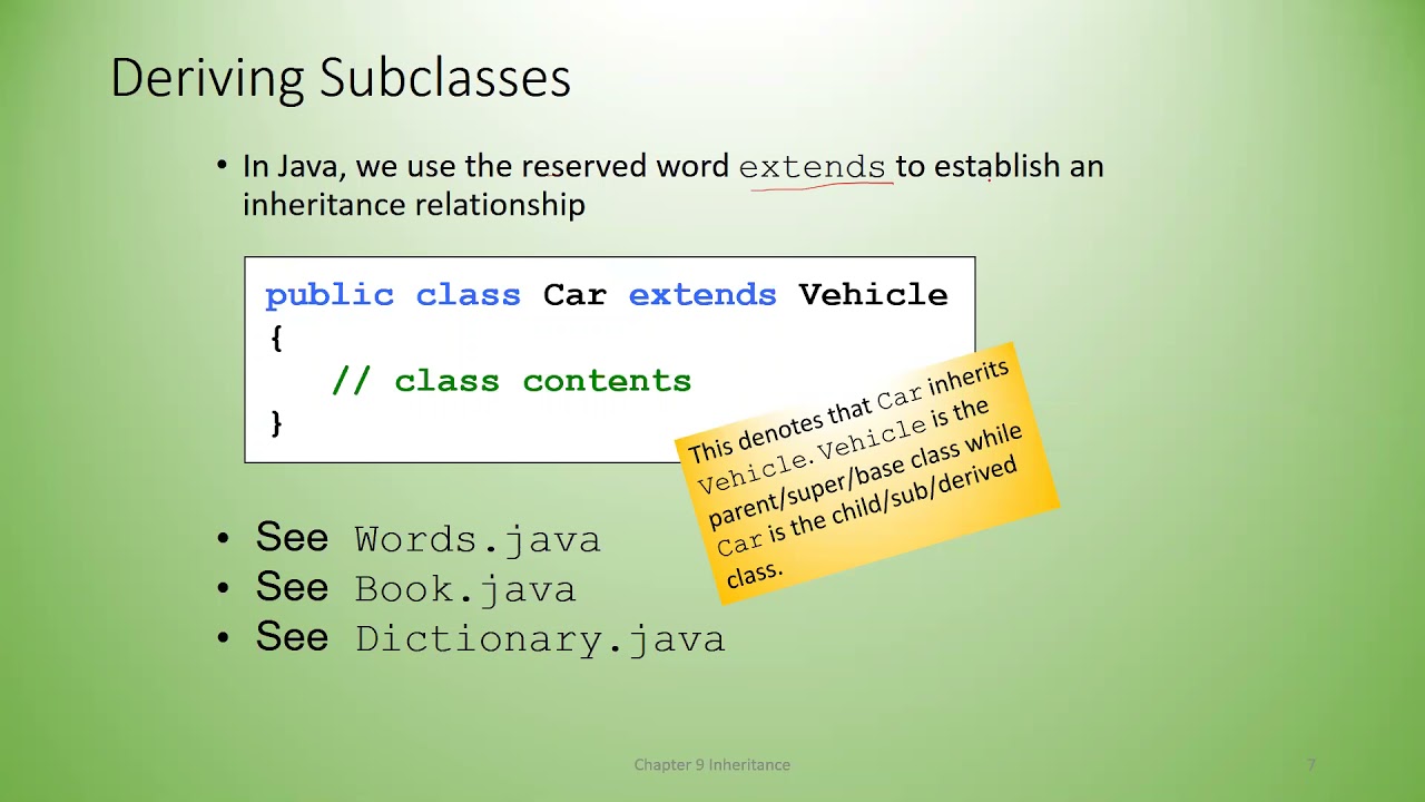 1437 Class Recording - Chapter 9 Inheritance