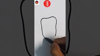Draw a simple tooth using these simple steps #shorts #ashortaday Canvassing Passion