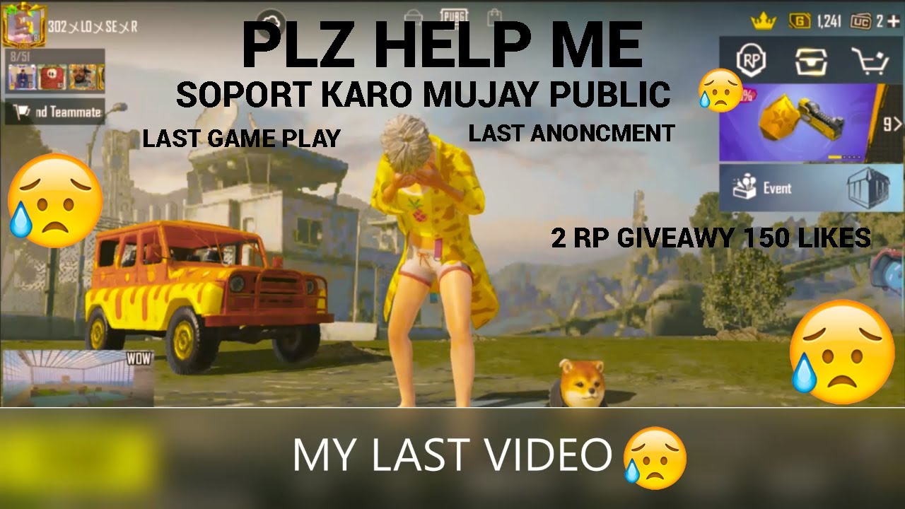 MY LAST VIDEO🥺 ON YOUTUBE II 302 YT LOSER II PUBG MOBILE II