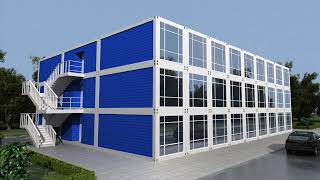 3-story container dormitory