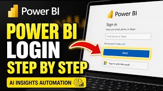 How to login to Power BI for AI insights automation - Step By Step