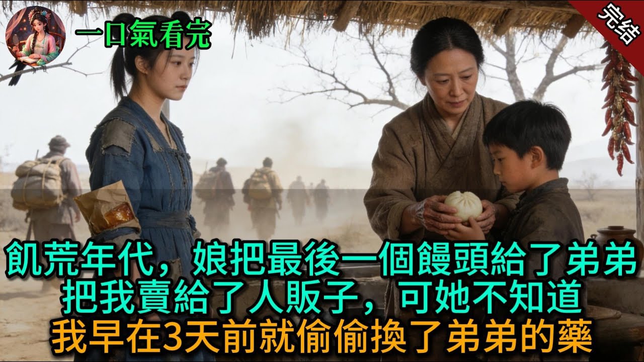 飢荒年代，娘把最後一個饅頭給了弟弟，把我賣給了人販子，可她不知道，我早在3天前就偷偷換了弟弟的藥.