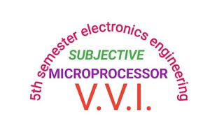 microprocessor Electronic Engineering 5th semester very important objective question answer