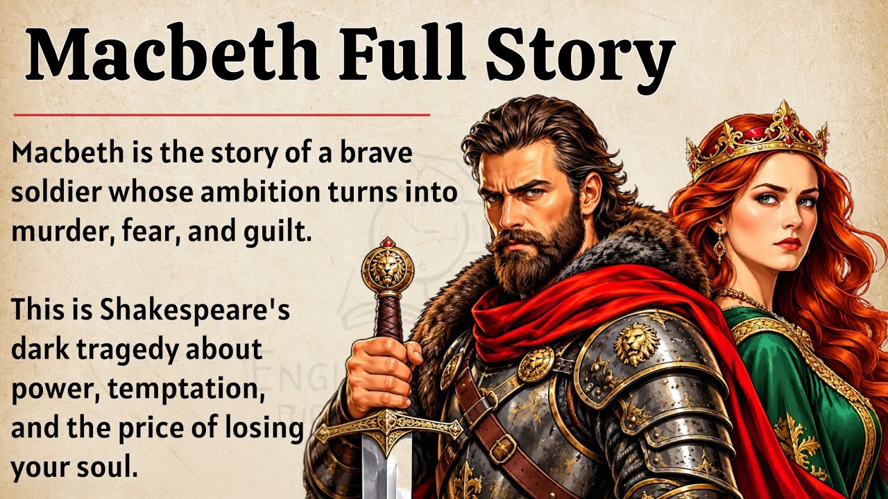 Macbeth Full Story | Shakespeare’s Darkest Tragedy Explained Simply | Learn English With Story 🔥