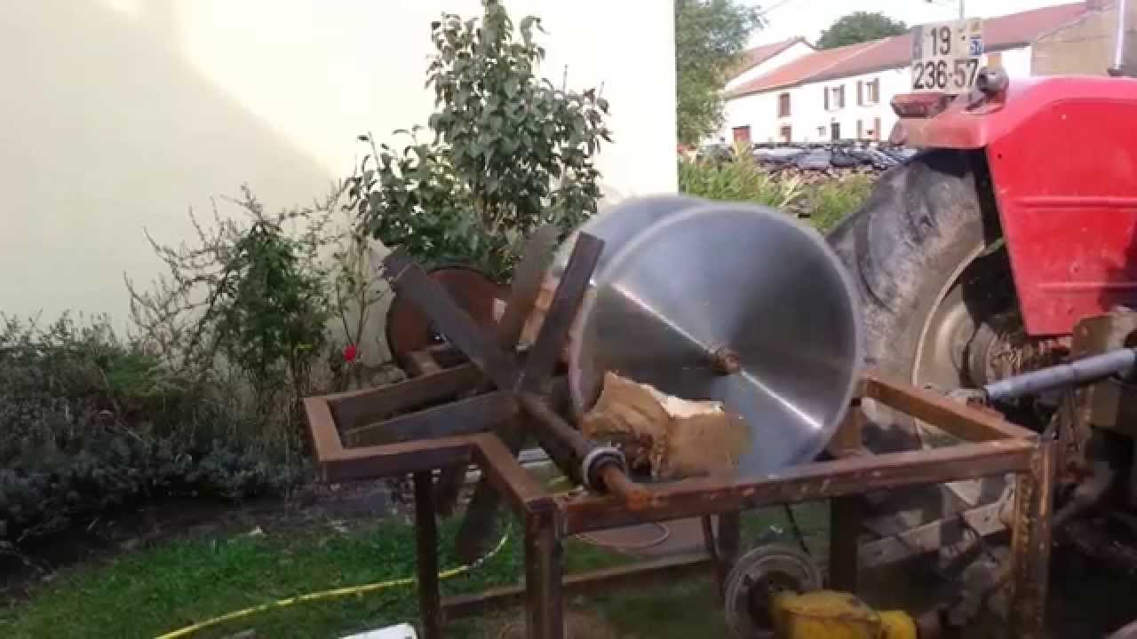 Premier essai scie pour bois de chauffage 2 lames youtube