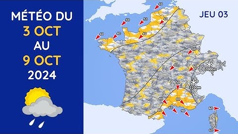 Météo du Jeudi 3 au Mercredi 9 Octobre 2024