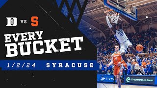 Duke 86, Syracuse 66 | Every Bucket (1-2-24)