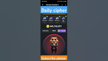 22 August Hamster Kombat daily cipher Code today || Hamster Kombat ||#hamsterkombat #ciphercodes #da