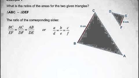Similar Triangles: Ratio of Areas Video 4