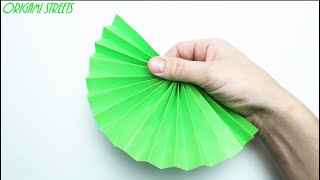 Как сделать веер из бумаги без клея. Оригами веер