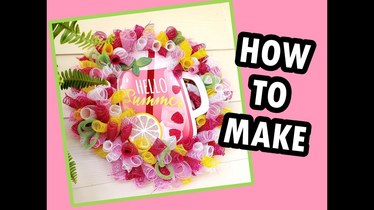 Deco mesh wreath - Dollar Tree finds - How to make tutorial - YouTube