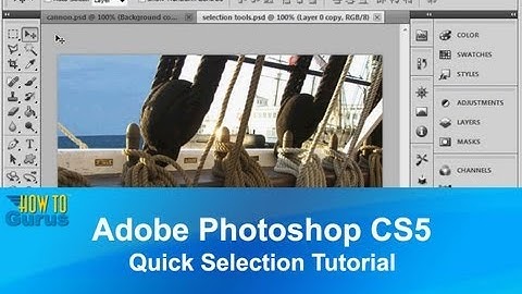 Adobe Photoshop CS5 Quick Selection Tool Tutorial - How to use Photoshop Selection Tools