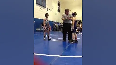 Jeremy 70lbs wrestles Robert Ihrig tourney   2012