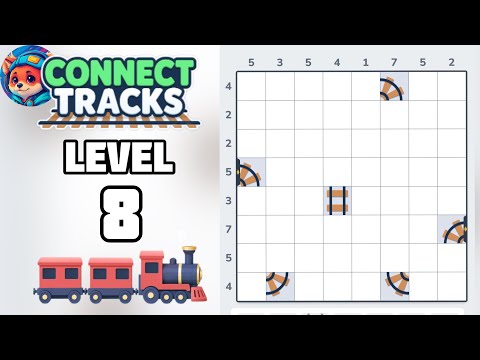 Connect Tracks: Logic Puzzle Level 8 Solution 🚂 