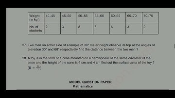 Maths 10 th class Telangana model paper (1)