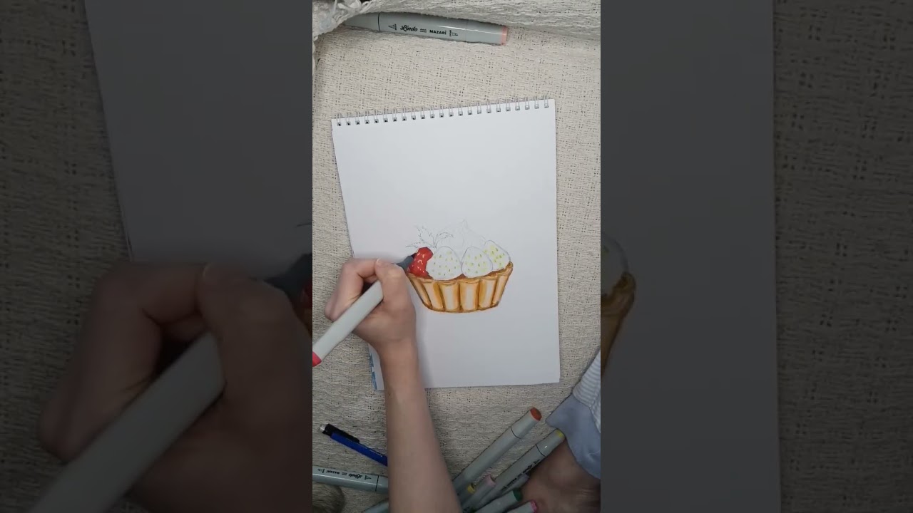Сладости скетч Маркерами 