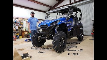 Kawasaki Teryx SuperATV Bracket Lift & High Clearance A-Arms Install