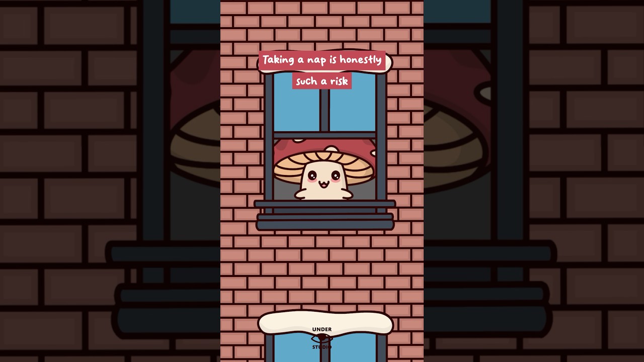 Risky Decisions 🍄 Mushie At Home | Relatable Animation Meme | Taking A Nap Is Honestly Such A Risk