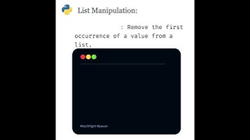 Python 💻 | List Manipulation | list.remove() #python #coder #programming