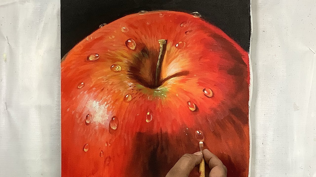 Realistic Apple Painting Acrylic Painting / ARTOHOLIC YouTube