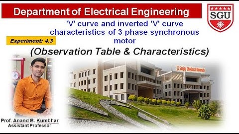 V curve and inverted V curve characteristics of 3 phase synchronous motor by SGU Electrical Dept-4.3