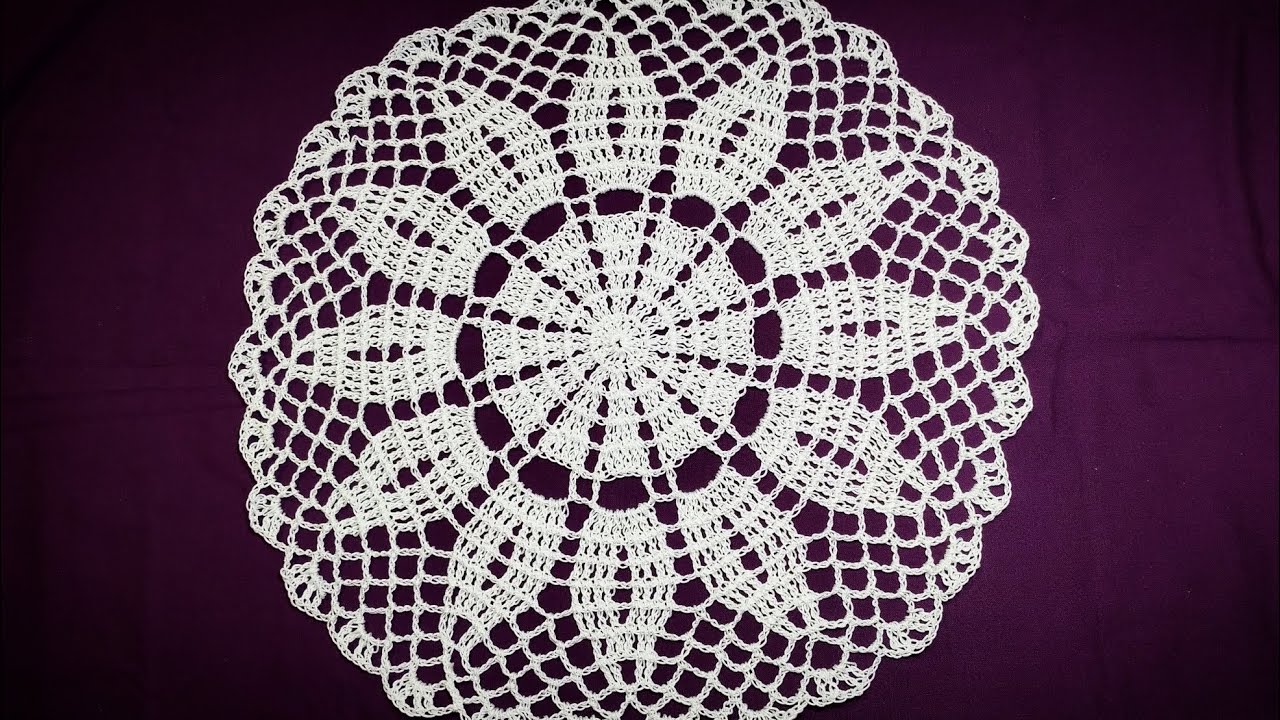 Hermoso tapete con flor, tejido a crochet, paso a paso 