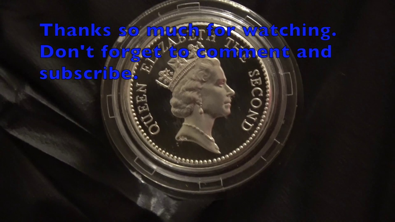 1987 Falkland Islands One Pound Silver Piedfort