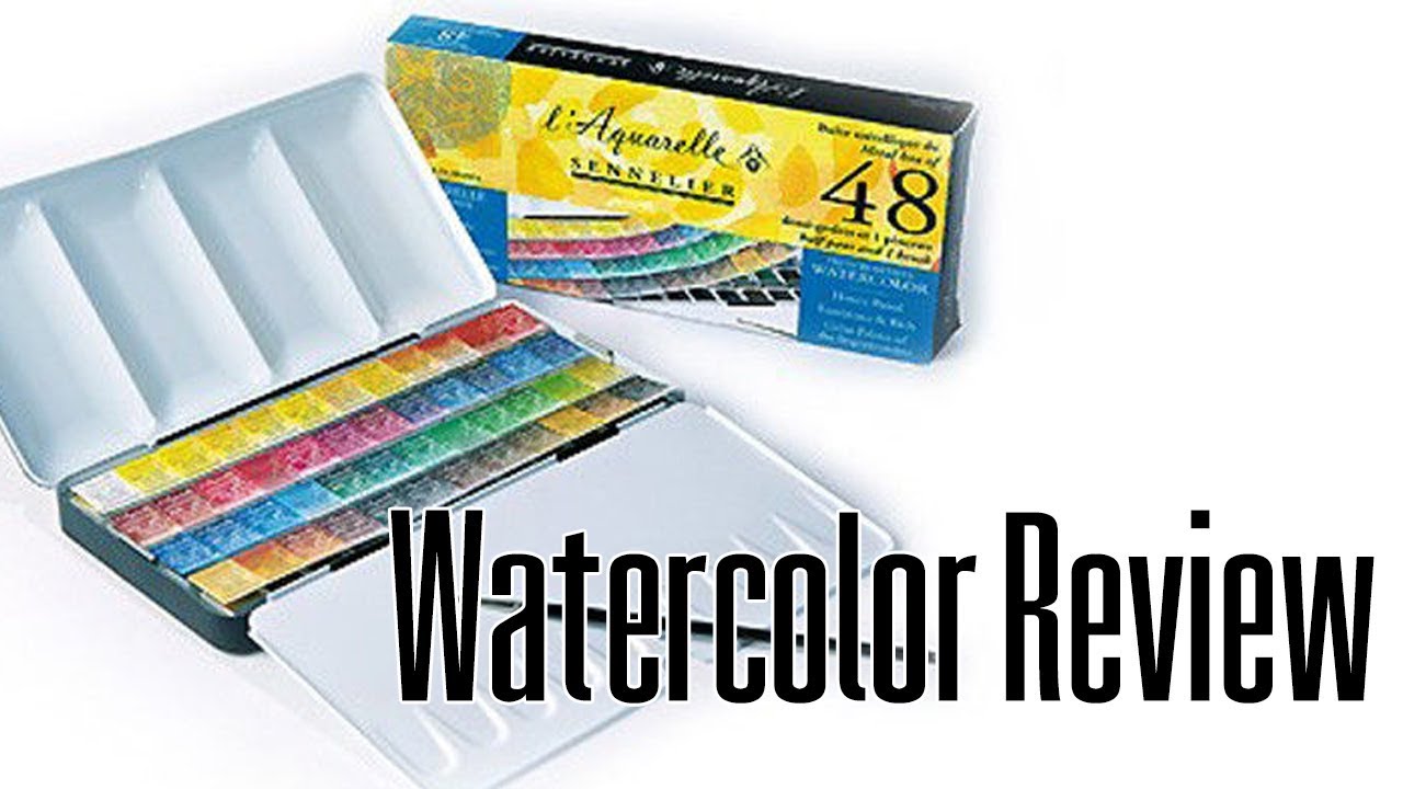 Sennelier watercolor paint review 24 and 48 sets, brushes and a heat craft  tool! 