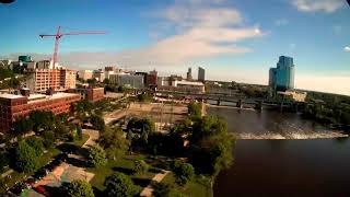 Drone footage at dusk::Grand Rapids Michigan!!