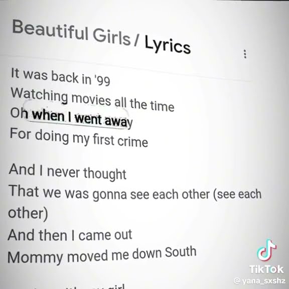 Beautiful Girls lyrics YouTube Beautiful girls lyrics youtube