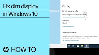 Fix a Dim Display on HP Laptops with Windows 10 | HP Computers | @HPSupport