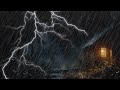 Deep Instant Sleep with Heavy Rain and Thunderstorm in Dark Forest Night Ambience Sounds