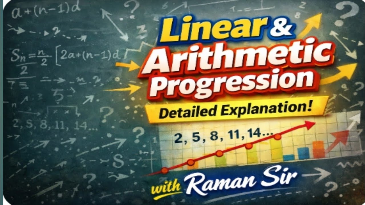 #maths linear equation arithmetic progression detailed explanation ...
