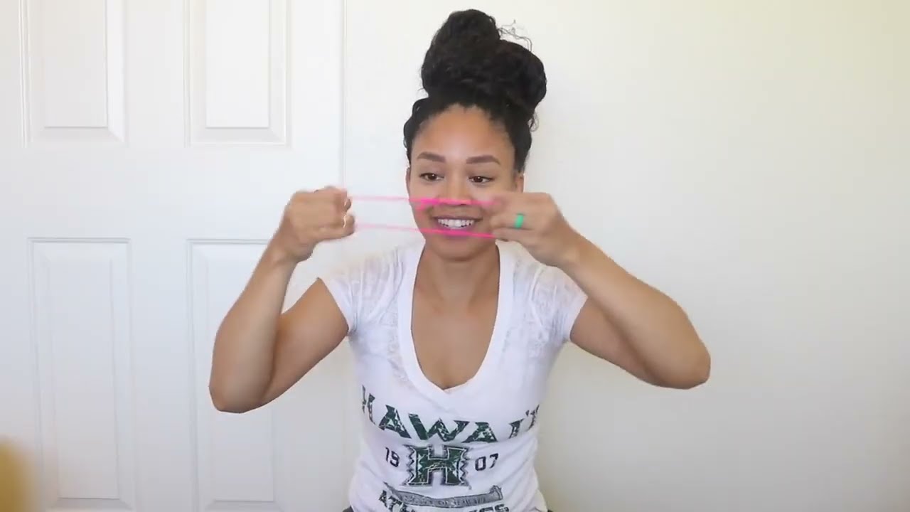 TIY Hair Ties. Hairstyles for extra long thick hair.