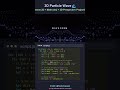 3D Particle Wave Effect in Vanilla JS 🌊 #coding #webdev #shorts