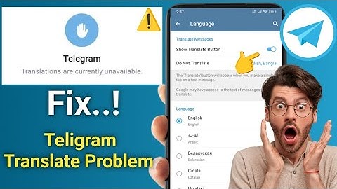 Telegram Translations are Currently Disabled or Unavailable Problem | Telegram Translate Not Working