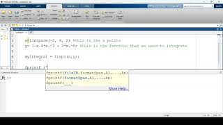 Matlab codes for trapezoidal rule