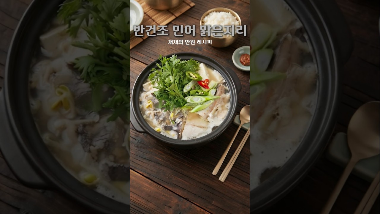 만원으로 즐기는 최고급 여름 보양식, 반건조 민어 맑은지리 레시피 숏폼 썸네일